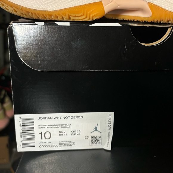 RUSSELL WESTBROOK - Jordan Why Not Zer0.3 'Washed Coral' - Size 10 Men's - Picture 3 of 10